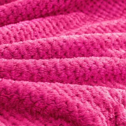 BEDELITE Travel Blanket with Bag, Ultra-Soft Jacquard Fleece Blanket with Luggage Sleeve & Backpack Clip, Airplane Blanket Travel Essentials, Hot Pink - color: Hot Pink