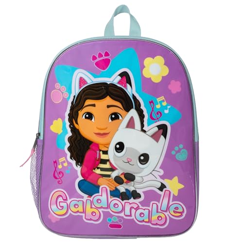 AI ACCESSORY INNOVATIONS Gabby's Dollhouse Kids Backpack, Elementary School Girls Book Bag with Padded Straps, Purple - color: Gabbys