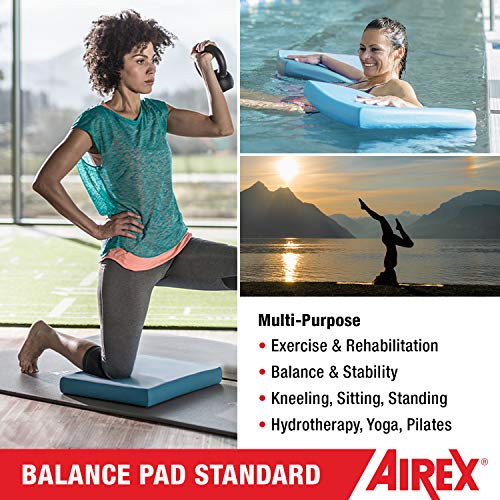 Airex Balance Pad Foam Board Stability Cushion Exercise Trainer for Balance, Stretching, Physical Therapy, Mobility, Rehabilitation and Core Strength Training 16 x 20 x 2.5, Blue - style: Standard