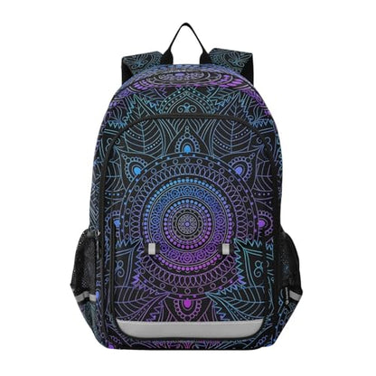 ALAZA Art Arabesque Mandala Boho Ethnic Bohemian Laptop Backpack Purse for Women Men Travel Bag Casual Daypack with Compartment & Multiple Pockets - color: Mandala