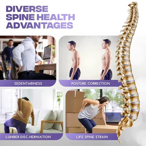 Back Cracker 4-Level Adjustable Back Stretch with Acupressure Massage Correction Spine Decompression Lumbar Support for Scoliosis Pain Relief Stretcher, Cracking Device, Lumbar Support