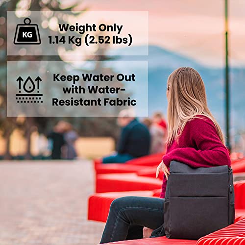 Nordace Nelson Smart Travel Backpack for Men & Women with USB Charging Port, Water Resistant - Everyday Laptop Backpack for Travel & Work - 15.6 Inch (Grey)