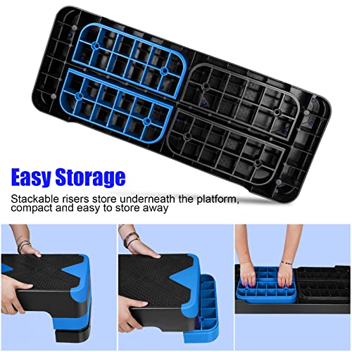 Adjustable Exercise Workout Aerobic Stepper Step Platform Trainer