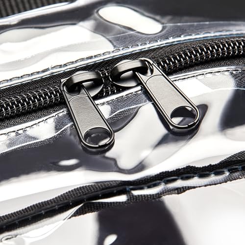Amazon Basics Transparent Clear School Backpack, Water-Resistant PVC Plastic, Reinforced Shoulder Straps, 17 x 7 x 13 in - color: Clear, size: 1-Pack