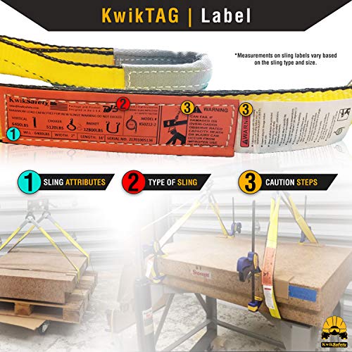 KwikSafety - Charlotte, NC - Mighty Sumo 1”x 16’ Poly Web Sling Lifting Strap Construction ASME OSHA / 3200lbs Vertical 2550lbs Choker 6400lbs Basket/Rigging Moving Towing Hoisting Gear - color: FLAT, size: 1"x16' | 3200 lbs
