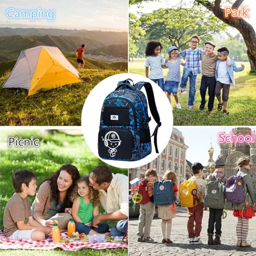 Bluboon Kids Backpack Boys Camo Bookbag Teens Elementary School Bag Daypack Travel Back Pack Middle school (Camo-boy) - color: Camo-boy