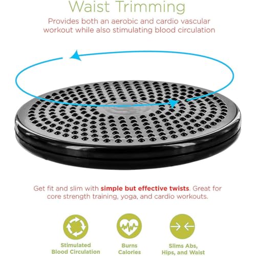Twist Board for Exercise 9.6 Inch Large Non-slip Safety Wobble Board Waist Twisting Disc for Women Men Slimming and Strengthening Abdominal & Stomach Exercise Equipment At Home, Waist Twisting Disc