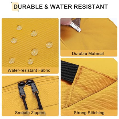 VX VONXURY Backpack for Men Women, Lightweight Kids School Bag, Classic Basic Laptop Bookbag for College Work Travel Hiking - color: Yellow