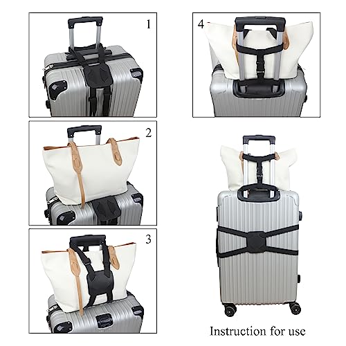 Luggage Bungee Bag Bungee, Luggage Straps Suitcase Adjustable Belt – an Adjustable and Portable Travel Suitcase Accessory-Black Buckle - color: Black buckle