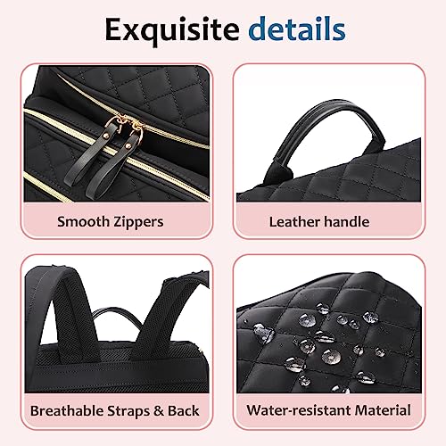 LORADI Lightweight Diaper Bag Backpack, Baby Shower Gifts, Brown | Stroller Clips, Insulated Pockets, Water-resistant, Easy to Clean, Durable - color: Brown