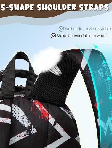 BLUEFAIRY Kids Backpacks for Boys Girls 17 Inch Elementary Primary Middle School Bookbags with Laptop Compartment Back to School Bags for Childs Age 6-8 Mochilas Escolares para Niños Niñas Dark Black - color: Dark Black