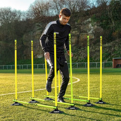 FORZA Pro Adjustable Hurdle Set | Speed & Agility Training with Rubber Bases or Ground Spikes for Extra Stability [4ft or 5ft] - size: 5ft, style: With Ground Spike