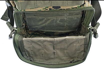 Mil-Tec Unisex Assault Pack - Rugged Durable Lightweight Ergonomic Versatile Tactical Outdoor Camping Hiking Backpack with Adjustable Padded Shoulder Straps & MOLLE Loops, Digital Woodland Camo, 20L - color: Digital Woodland Camo, style: Outdoor Tactical