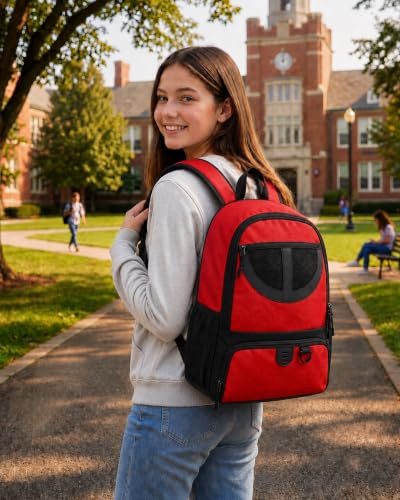 Basketball Bag Backpack for Men Women with Ball & Shoes Compartment 30L Capacity Lightweight Breathable Boys Girls Soccer Ball Bag Backpack Fit Volleyball Football Sports Travel School Gym - color: TK8Red