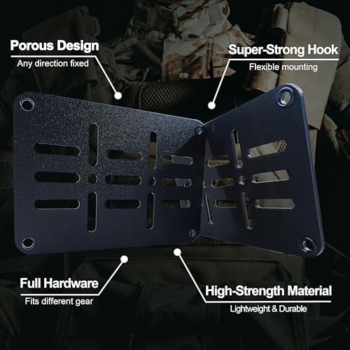 DEERCO Molle Hook and Loop Panel Insert-Tactical Bag Organizer Insert for Kydex Holster,Mag Carrier,Knife sheaths,Flashlight,Tourniquet and More - size: Medium