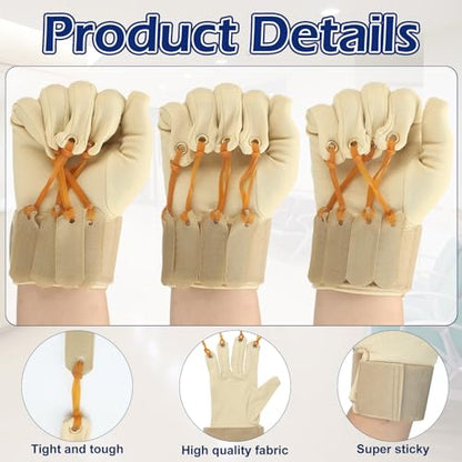 Cuffbow Deluxe Traction Exercise Glove Finger Flexion Exercise Glove for Handed Rehabilitation Increasing Strength Flexion of Joints and Fingers, Hand Exerciser, Small/Medium(Right) - color: Right