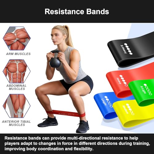 Lightweight and Portable Yoga Mat - Non-Slip Exercise Mat with Printed Yoga Poses for Pilates, Workout & Stretching - Includes Resistance Bands and Weighted Jump Rope - Home & Gym Use - size: 70"x27" (3.5mm Thickness)
