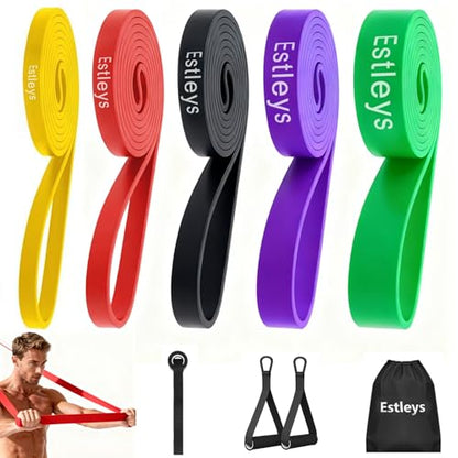 Resistance Bands, 5 Pack Pull-up Bands, Fabric Resistance Bands for Legs, Workout Bands, Exercise Bands Set for Fitness, Working Out, Body Stretching, Physical Therapy