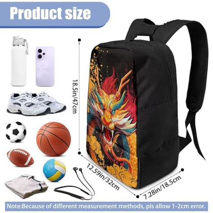 Basketball Backpack With Separate Ball Compartment And Shoes Fit Basketball Volleyball Football - color: Oriental Dragon