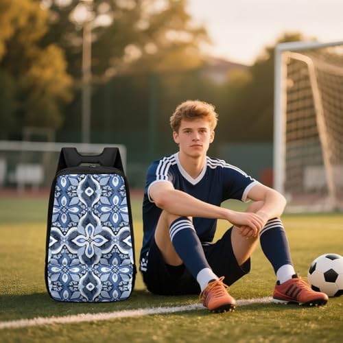 Basketball Backpack With Separate Ball Compartment And Shoes Fit Basketball Volleyball Football - color: Geometric Florals