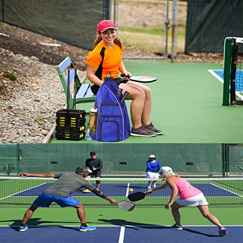 Pickleball Bag - Pickleball Bags for Women Men - Pickleball Backpack - Travel Pickleball Paddle Case, Pickle Ball Bag for Pickleball Paddle Tennis Racket, Protable Pickleball Sling Bag - color: Blue