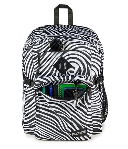 JanSport Main Campus Backpack - Travel or Work Backpack with 15-Inch Laptop Sleeve and Dual Water Bottle Pockets, Surreal Swirlies - color: Surreal Swirlies