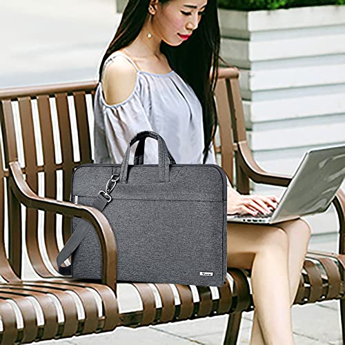 Voova Laptop Bag 15.6 Inch, Waterproof Computer Sleeve Carrying Case with Shoulder Straps & Handle Compatible with Macbook Air 15 M2/M3/M4, MacBook Pro 15/16, 15-16 Inch Hp Dell Lenovo Asus, Grey - color: Grey, size: 14-15.6In & 2019 New Macbook Pro 16 In