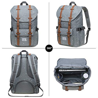 KAUKKO Laptop Outdoor Backpack Traveling Daypack Hiking Rucksack Large Capacity Bag Fits 15.6"(5-13-GREY) - color: Ep13-grey