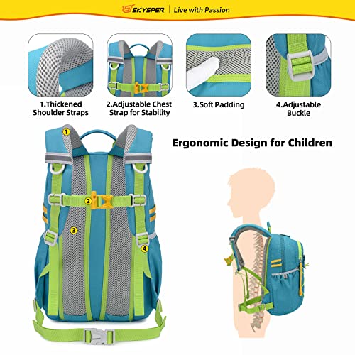 SKYSPER Kids Backpack 12L Children School Bag Child Boy Girl Pack Ages 4-8 for Traveling Day Trips Classes Camping(Gyan) - color: Cyan, size: Small
