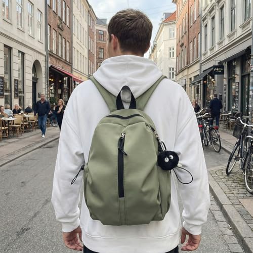 Nylon Waterproof Backpack for Women - Stylish & Lightweight Daypack for Commute, Work & Travel, Green - color: Green