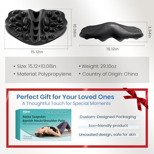 Shoulder Blade & Trapezius Trigger Point Massager, Back Stretcher | 22 Reflexology Massage Points，Scapula Correction，Relieve muscle stiffness，Shiatsu Therapy，High-density foam