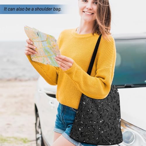 Anti-Theft Daypacks Bling Leopard Print Black Backpack Purse for Women Fashion Bag Travel Pack Basic Casual Bags - color: Bling Leopard Print Black, size: No Custom