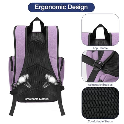 WOLT Basketball Bag Backpack with Separate Ball Compartment and Shoes Pocket, Gym Bags for Men, Large Sports Bag for Basketball, Soccer, Volleyball, Baseball - color: Purple