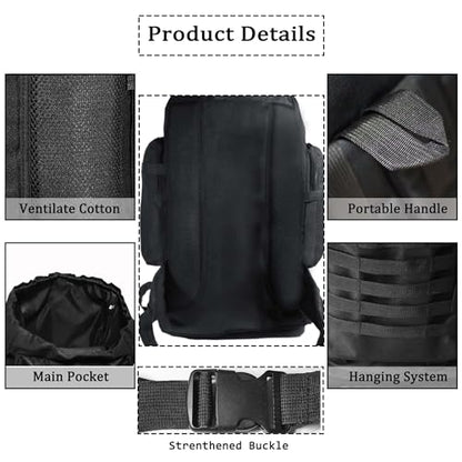 YFREAL 80L Hiking Camping Backpack,Hunting Backpack for Outdoor,Large Pack Waterproof,Tactical Backpack for Men Women - color: Black
