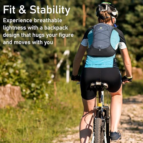 N NEVO RHINO Hydration Backpack,Lightweight Water Backpack for Hiking with 2L Water Bladder,Hydropack Hydration Pack for Cycling Running Trail Rave - color: Blue