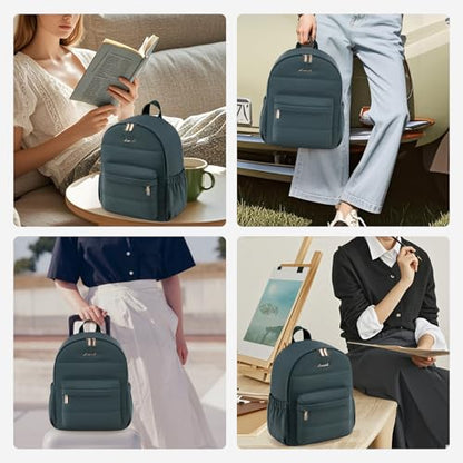 LOVEVOOK Mini Backpack Purse for Women, Small Puffer Lightweight Backpack, Casual Daily Daypack Purse for Women, back pack with Anti-theft Pocket for Travel-Teal - color: Teal