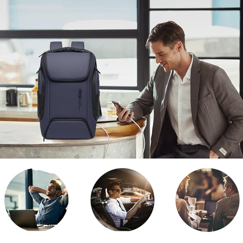 FUTURE AESTHEICS Business Laptop Smart backpack Can Hold 15.6 Inch Laptop Commute Backpack Carry on bag for men and women - color: Blue