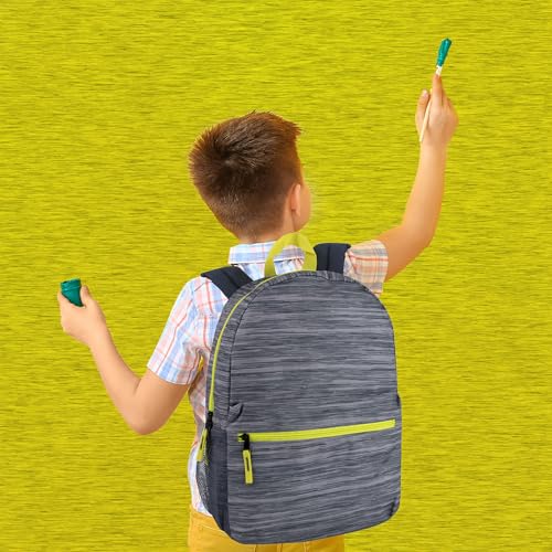 Trail maker 17 inch Backpack for Travel & Commute, Zippered Front & Mesh Side Pockets, Padded Straps - color: Art Board