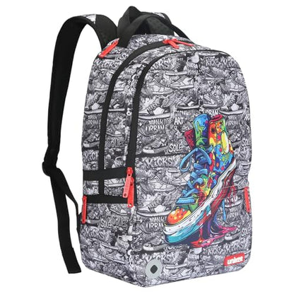 Graffiti Backpack, Designer Laptop Backpack for 15.6 Inch Work,Water Resistant Backpack Computer Bag (KickArt) - color: Kickart