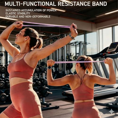 Resistance Bands with Handles,Figure 8 Resistance Band Elastic Fitness Bands Exercise Band for Home Yoga Gym Workout - color: Pink-15LB+Blue-25LB