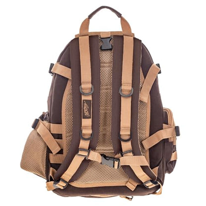 HOOEY Mule 25L Backpack - Hiking, Gym, & Travel Bag with Boot Carrier, Hat Strap, Rain Cover, Laptop Sleeve (Brown/Tan) - color: Brown/Tan