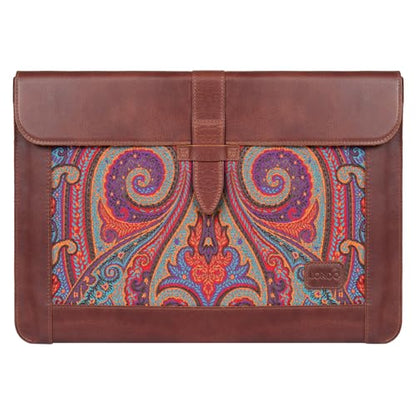 LONDO Leather Sleeve Compatible with MacBook Pro 16 & MacBook Pro 15 Inch (M5, M4, M3, M2, M1, Pro, Max), Premium Top Grain Leather Laptop Bag, 2020 to 2026 Models - color: Brown, size: 15-16 inches