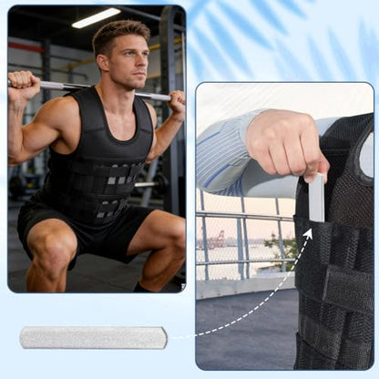 AHANDMAKER 8Pcs Steel Weight Plates Rustproof Solid Steel Inserts for Weights Vests, 0.5LB Ankle Wrist Weights for Strength Training, Running, Cardio Workouts, Walking, Hiking
