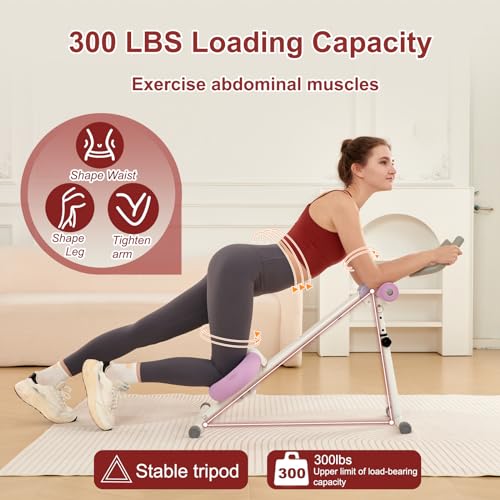 HOTWAVE AB Workout Machine,Abdominal Core Trainer at Home Gym,Abs Crunch Exercise Equipment,Ab Roller Wheel for Men and Women