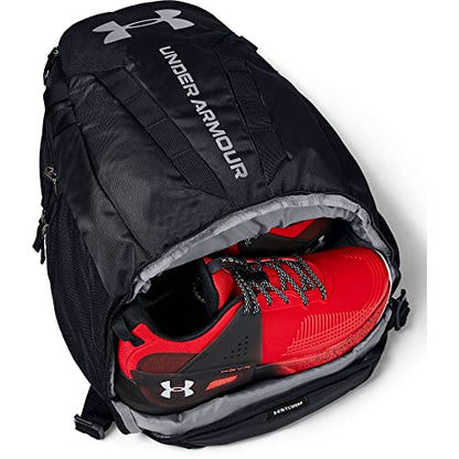 Under Armour Unisex Hustle 5.0 Backpack - color: Black (001)/Silver