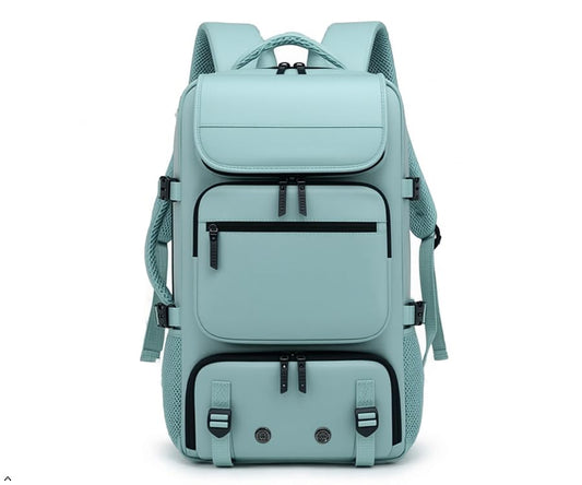 Travel Backpack Water Resistant Large Laptop Backpack with Shoe Compartment Multi-Pocket Carry on Backpack for Business Work Trip - color: Green