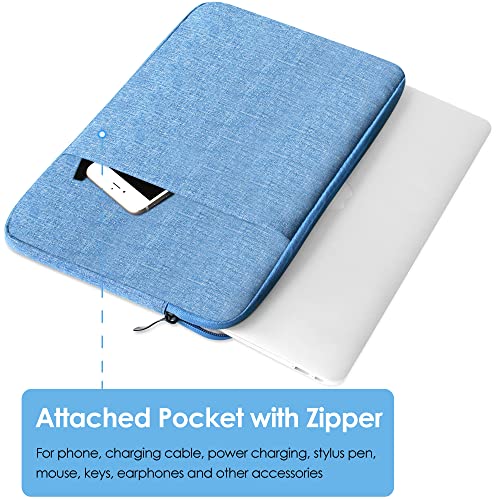 ProElife 15-Inch Laptop Sleeve Case for 2024 2023 MacBook Air 15 inch with Apple M3 M2 Chip Accessory Traveling Carrying Simple Case Water-Resistant Bag Cover for MacBook Air 15'' M3 M2 (Light Blue) - color: Light Blue