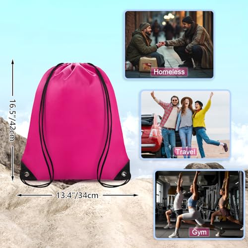 Grneric Drawstring Backpack Bulk 70Pcs String Backpack Drawstring Bags Cinch Bag Sackpack for Men Women Gym(14 Colors) - color: 14 Colors