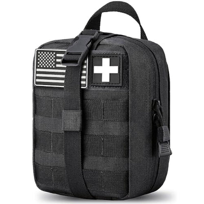 Molle First aid Kit Bag Empty ifak Medical Tactical Pouch for Camping Duty - color: Black
