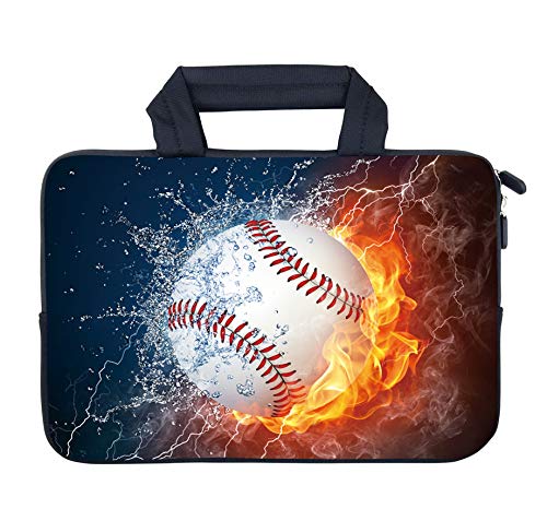 AMARY14 15 15.4 15.6 inch Laptop Handle Bag Computer Protect Case Pouch Holder Notebook Sleeve Neoprene Cover (baseball) - color: Baseball